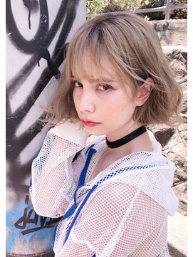 ミラク 町田(MIRAC) 【MIRAC町田店河原崎】ハイトーンベージュボブ