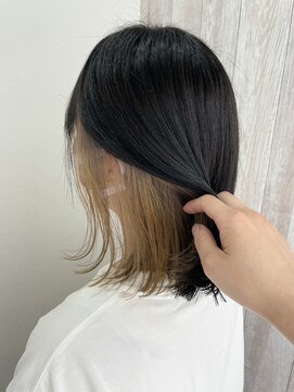 シエル 立川店(CIEL) インナーカラー×ボブ×スモーキーベージュ【CIEL×maki】