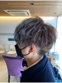 メンズカット×ハイトーンカラー