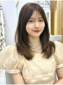 2wayバング 韓国前髪 シースルー ミディアム くびれ