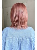 【Marl】アプリコットピンクカラー×切りっぱなしボブ