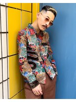 ピープスアンドスー 表参道 渋谷(Peeps&Suu.) メンズカット スキンフェード アップバング ブロンド