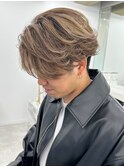 7723ダブルカラーハイトーンブリーチハイライトセンターパート