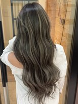 アップ(A+hair)&nbsp;ハイライトカラーミルクティーベージュケアブリーチ脱白髪染め