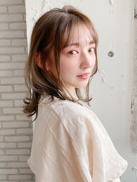 エトラ 渋谷店(etora) 前髪 外ハネボブ イメチェン 美髪 ホワイトブロンド"