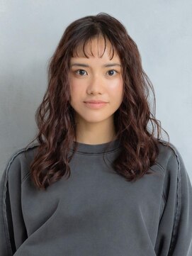 アース 本八幡店(HAIR&MAKE EARTH) MIX巻きパーマのAラインロング