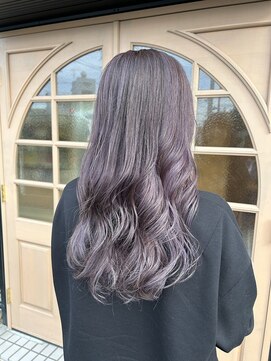 ヘアデザイン プティパ(Hair Design petit-pas) フルハイライト×ラベンダーカラー