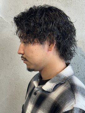 ニアウ 高崎店(Niau) メンズウルフパーママッシュウルフツイストスパイラルパーマ眉毛