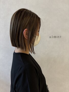 エメ バイ ヘアーポケット(aimer by hair pocket) *+aimerがかなえる...切りっぱなしボブ×ハイトーンハイライト*
