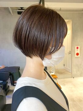 エリマ 横浜西口(elima) 横浜西口コンパクトショートブラウンショートカット丸みショート