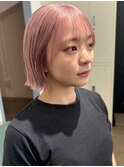 熊本　ミニボブ　タッセルボブ　ピンクベージュ　Arisa.