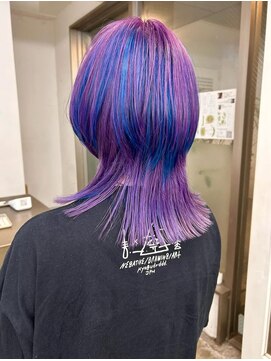 レコ 渋谷(LECO) ブルーパープルデザインカット