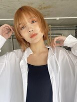 プロス(Pros)&nbsp;レイヤーボブ/ブリーチオレンジベージュ/表参道