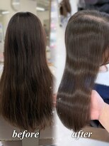 ハピネス 梅田茶屋町店(HAPPINESS)&nbsp;韓国風/レイヤーカット/顔周り/顔まわり/髪質改善/ベージュ