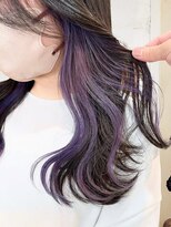 エノア 東京(ENORE)&nbsp;セミロング｜パープル｜インナーカラー｜インナーカラーパープル