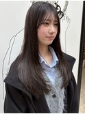 レイヤーカットハッシュカット顔まわりミディアムロング
