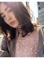 メグリ(meguri)&nbsp;ピンクベージュ　髪質改善　ミディアムレイヤー