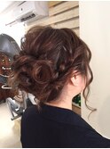 編み込みルーズアップアレンジ【ヘアセット　立川/立川南口】