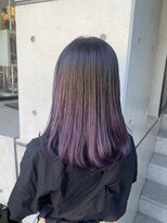 ピチカート(pizzicato) セミロングストレート アッシュヴァイオレットカラー