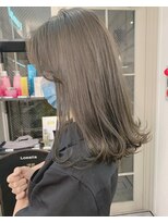 Lomaliaブリーチなし透明感レースグレージュ オリーブベージュ