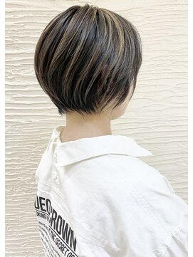 モリオ フロム ロンドン サッポロファクトリー店(morio FROM LONDON) 【morio札幌】札幌ボブ　大人かわいい黒髪ハイライトショート