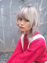 リアイス(Re:ICE) ミニウルフ/くすみブルー/流れるレイヤー/インナーハイライト