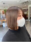 前髪あり/パッっつとボブ/10代20代前下がりボブ