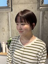 ラボヌールヘアーパルフェ 大宮西口店(La Bonheur hair parfait)&nbsp;耳掛けショート × ピンクベージュ　【松梨】