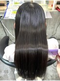 縮毛矯正 髪質改善 ダークカラー ロング