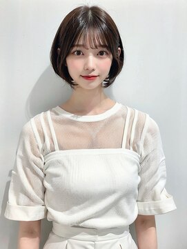 アース 日吉店(HAIR&MAKE EARTH) 20代30代大人可愛い韓国風ヘアスタイル Ｃカール内巻きショート