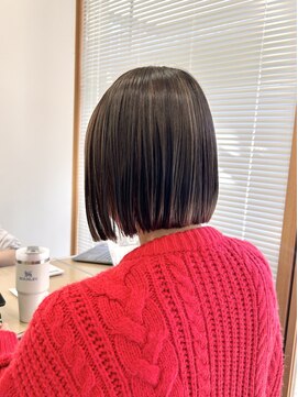 ネオリーブウリ 二子玉川店(Neolive uri) 黒髪ボブルフネビージュ小顔ワンレン《二子玉川》