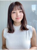 小顔 美髪 レイヤーカット イメチェン ワイドバング"