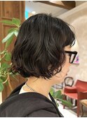 ★春のニュアンスパーマボブ/簡単スタイリング/切りっぱなしボブ