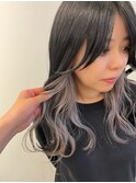 イメチェン/ホワイトブロンド/外ハネボブ/美髪/名駅