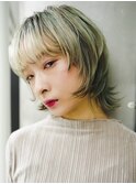 〈m49〉大人ショートハイライト髪質改善キッズカット前髪30.40代