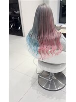 アース 甲府昭和店(EARTH)&nbsp;エクステでデザインカラー