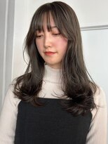 パーク 福岡天神西通り店(parc)&nbsp;グレージュ レイヤーカット 顔周り小顔カット ハイライトカラー