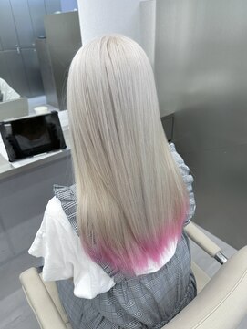 ロテ 名古屋 名駅店(Lote.) くびれヘア/アプリコットオレンジ/夏のヘアアレンジ