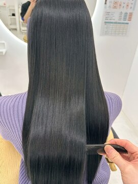 カラーハイライトハッシュカットレイヤーカットボブ髪質改善