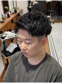 MEN’S/サーフカール/刈り上げセンターパート/表参道駅/青山 