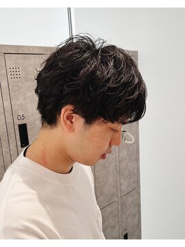 アッシュ 宮前平店(Ash) 【ツーブロックナチュラルショート×シャドウパーマ】
