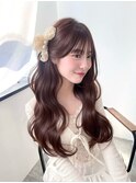 うる艶オリーブベージュモテ髪色気暗めカラー美髪矯正大人ヘア