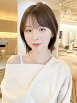 ビーチ(BEACH) ★前髪あり韓国レイヤーミントブラウンくびれヘアダークパープル