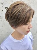 マット系ハイライト×ショートボブ【レーヴ】