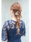 ヘアセット/パーティーヘア/ヘアアレンジ/結婚式ヘア/編みおろし
