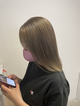 シェノン 武庫之荘(CHAINON) 美髪のススメ/大人可愛いヘア/ホワイトグレージュ/こなれミディ