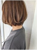 切りっぱなしに飽きたら、ちょいくびれボブ★藤原