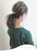 ハーフアップ 結婚式 お呼ばれヘア くずしアレンジ No.017