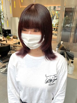 ガリカ 横浜(Gallica) 【minami】おしゃれウルフカット/顔周りレイヤー/ピンクブラウン