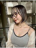 マチルダボブ×インナーグレージュ【髪質改善/縮毛矯正】